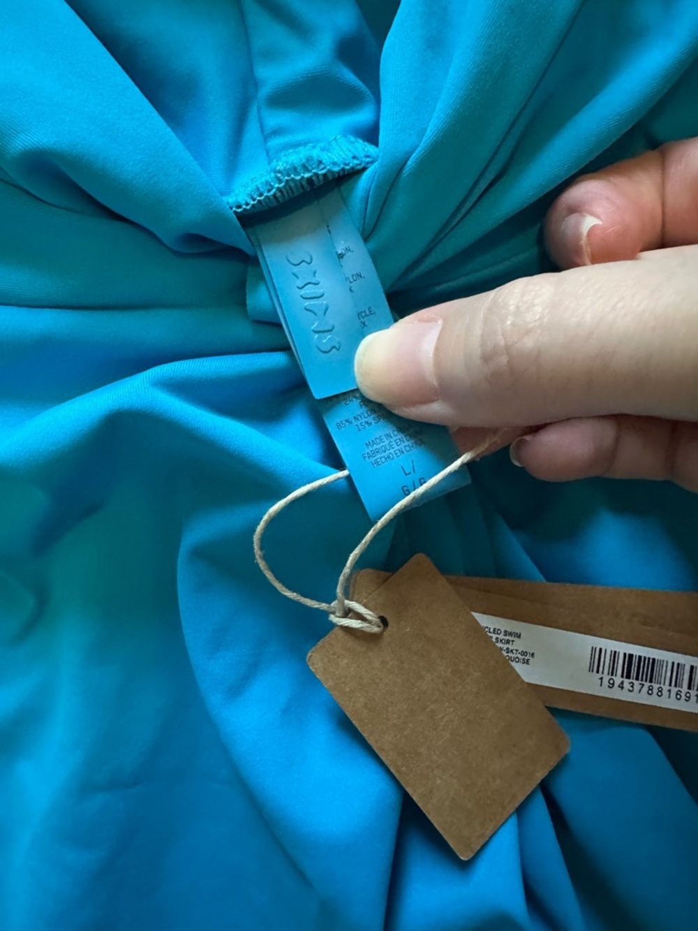 Skims Sarong Swim Skirt Turquoise NWT - Picture 4 of 6